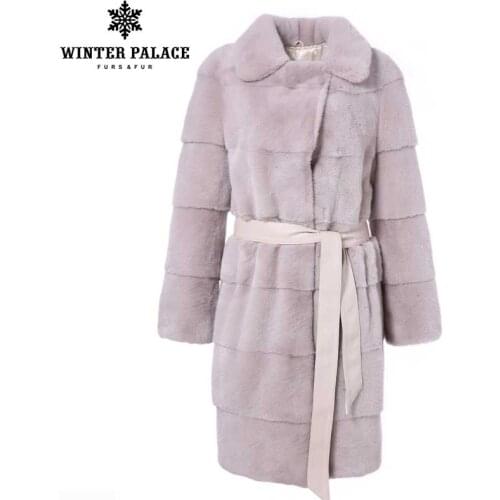 Fashion Winter new Long mink fur coat Short import mink fur coats women color real mink fur coat lapels genuine mink fur coat