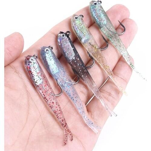 Pencil Lure Soft Bait 3D Eyes Fish Hook VIB Minnow Sinking Trolling Holographic Pike Noctilucence River Ocean Fishing Tackle