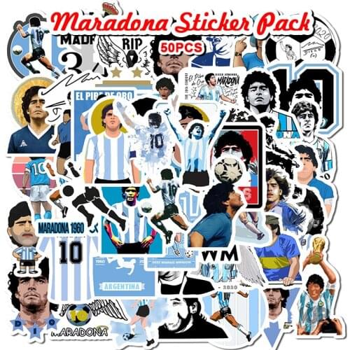 30/50Pcs Soccer Star Commemorative King Graffiti Stickers DIY Luggage Guitar Laptop Waterproof PVC Classic Toy Sticker Decals