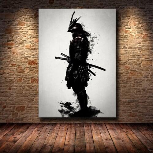 Wall Artwork Painting Home Decoration Armored Samurai Japan Anime Canvas Prints Pictures Modular Nordic Poster For Living Room