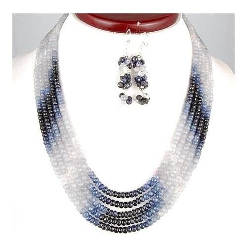 2021new --5 STRANDS UNTREATED NATURAL EMERALDS SHADED NECKLACE