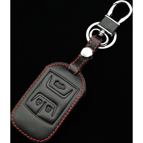 New Leather Car Key Case Cover Holder Shell For Chery Tiggo 3 5 Chery ARRIZO 3 7 Chery E3 E5 Bonus 3 Buttons Protect Fob