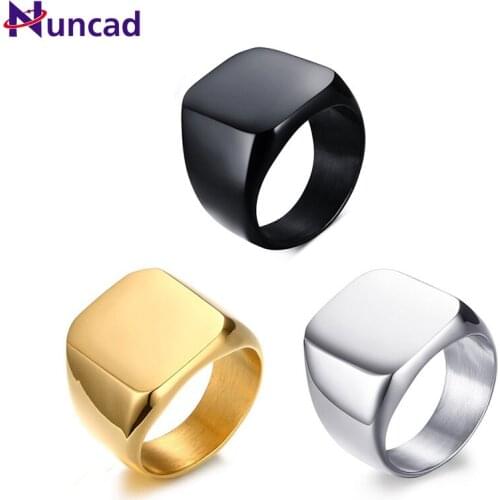 New Arrival Stainless Steel Mens Ring Simple Style Gold Black Color Titanium Steel Ring Wedding Bands Gift Jewelry Accessories