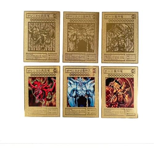 Official Card Game YU GI OH Anime Figure Game Fight Gold Metal Collection Golden Eye White Dragon VOL Edition Cards Kids Toy