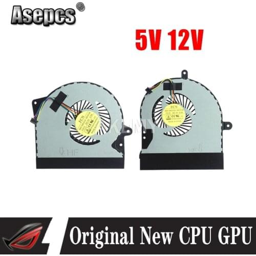 Original New CPU GPU Cooler Fan Heatsink For Asus ROG G751 G751J G751JM G751JL G751JT G751JY Radiator 5V 12V FAN