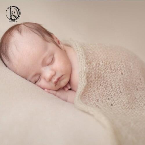 Photo Shoot Props 150*50cm Stretch Soft Mohair Infant Wraps 5pcs/lot Mix Color Newborn Infant Photography Accessories