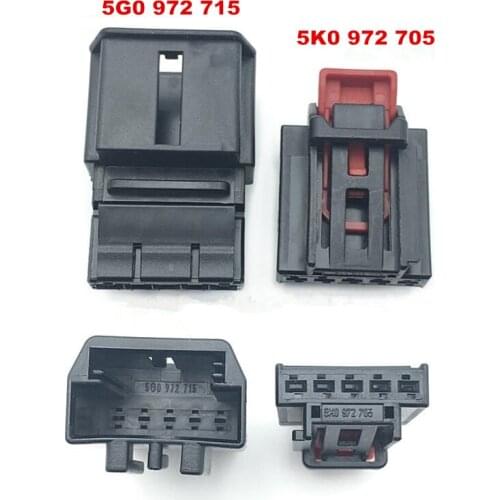 2/4/10pcs/lot 5 Pin/Way Male Or Female Taillight Lamp Plug Connector For Audi VW TIGUAN Beetle CC Golf 5K0 972 705/5G0 972 715
