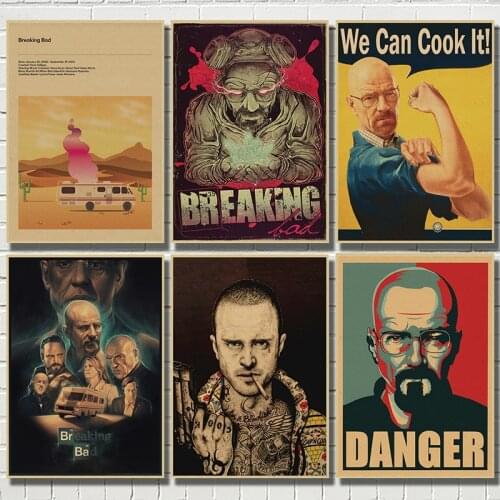 Breaking Bad powder Bryan Colin Princeton Vintage Retro Matte Kraft Paper Antique Poster Wall Sticker Home Decora