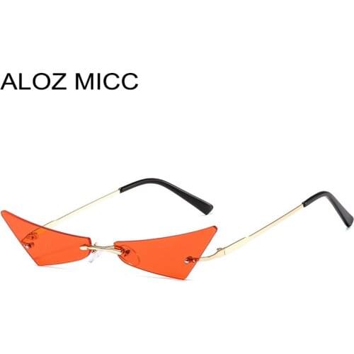 Fashion Cat Eye Sunglasses Women Brand designer Unique Rimless Sun Glasses Men Metal Frames Eyewear Female Shades oculos de sol