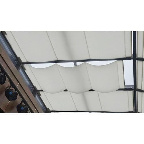 Custom canopy curtains sun screen awnings sun room Wave stretch shape sun shade Insulation easy installation folding blinds