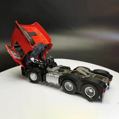 1:36 Scale HOWO Heavy Duty T7H Tractor Semi-trailer Heavy Alloy Truck Model Metal Die-Cast Collection Souvenir Ornaments Display