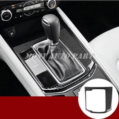 Carbon Fiber Center Console Gear Box Trim Cover For Mazda CX-5 KF 2017-2019 Car accesories interior Car Trim