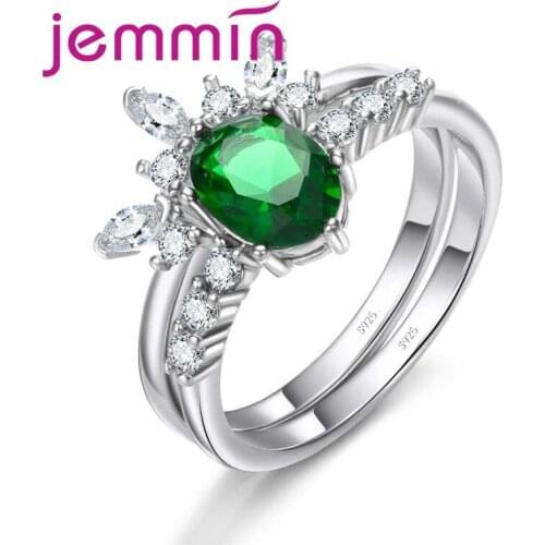 Unique High Quality 925 Sterling Silver Classic Rings Hanging Gem Stone Rhinestone Fashion Band Propose Rings for Women