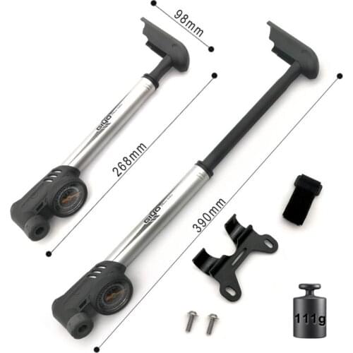 Bicycle pump smart mouth with barometer mini portable inflatable tube sports outdoor accessories with Pressure Gauge