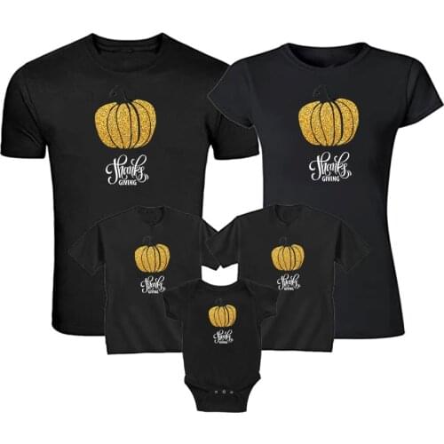 Funny thanksgiving Family Matching Clothes tshirt halloween Pumpkin Matching Outfits blessed Thanksgiving day gift