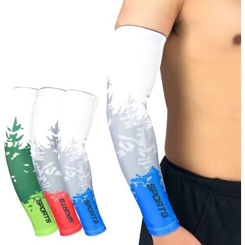 1 Pair Cool Men Cycling Running Bicycle UV Sun Protection Cuff Cover Protective Arm Sleeve Bike Sport Arm Warmers Sleeves