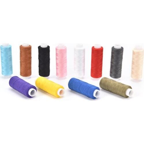 12Rolls Household Sewing Threads Spools Hand Stitching Embroidery Thread Clothes Bedding Sew Tools