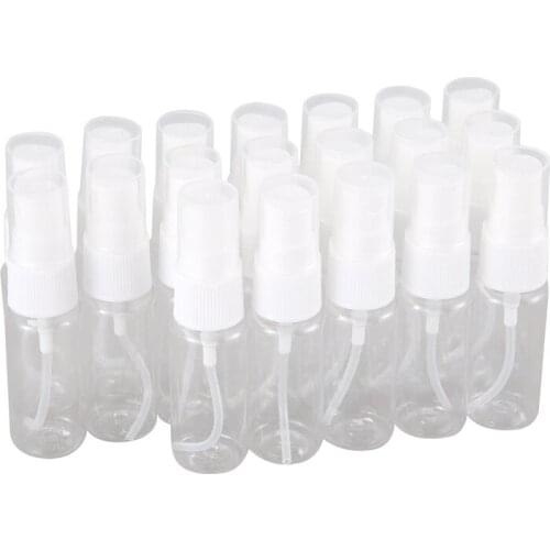 20pcs 20ml Portable small Transparent Plastic Empty Spray Bottle Refillable Bottles