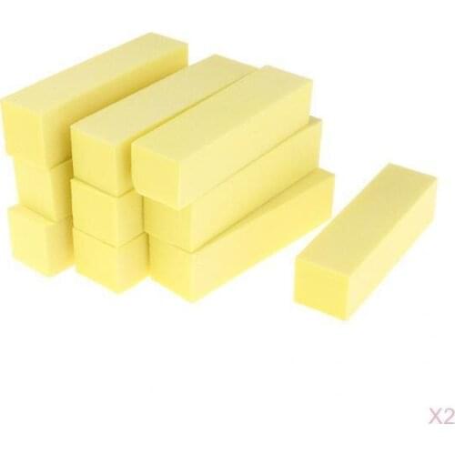 20 Pieces Rectangular Sanding Nail Polish Buffer Block Manicure Kit Tools