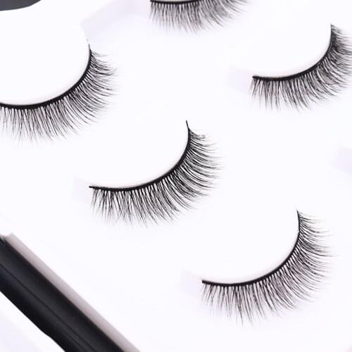 3D Magnetic Eyelashes with 3 Magnets Magnetic Lashes Natural Long False Eyelashes Magnet Eyelash Extension Makeup Tools