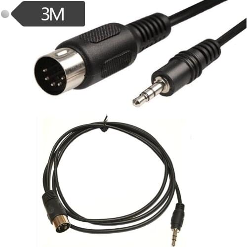 5 Pin Din Plug To 3.5mm Stereo Jack Plug Audio Cable 3m
