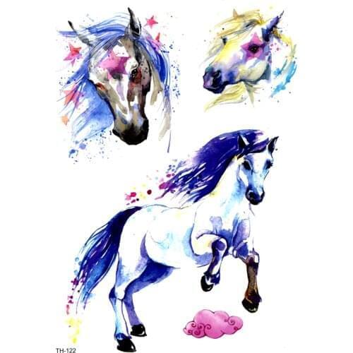 5pcs Swift Horse Waterproof Temporary Tattoos Men A Fiery Steed The Flash Tattoo Tatouage Temporaire Femme Tatoo stickers