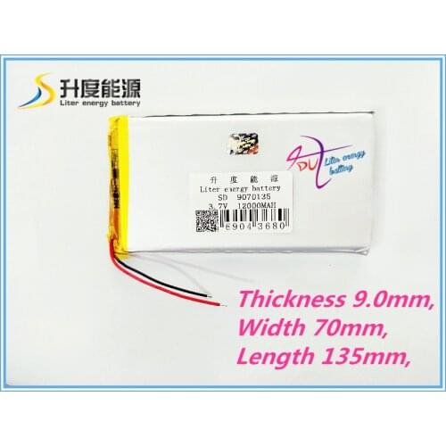 Battery brand tablet gm lithium polymer battery 9070135 12000mah 3.7V The tablet battery tablet lithium polymer battery