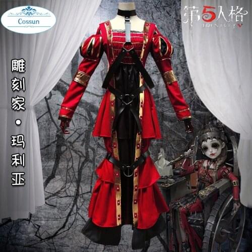 Anime! Identity V The Sculptor Maria Superintendent Game Suit Elegant Dress Uniform Cosplay Costume Halloween Outfit Women NEW