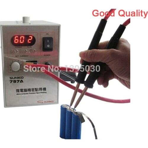220V SUNKKO 797A Micro-computer Precision Spot Welding Machine Pulse Digital Display Pedal Control Battery Spot Welder