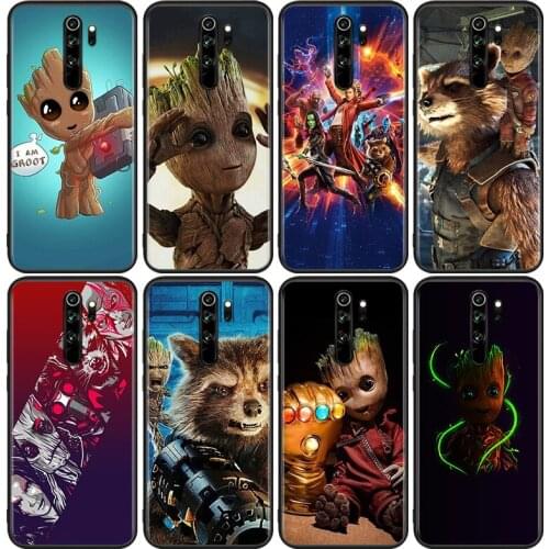 Guardians of the for Galaxy Marvel For Xiaomi Redmi 9i 9T 9A 9C 9 8A 8 GO 7 7A S2 Y2 6 6A 5 A 4X Prime Pro Plus Black Phone Case
