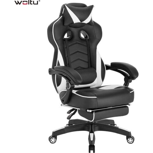Gaming Chair Racing Chair Office Chair Computer Chair Desk Chair Sports Seat with Headrest Lumbar Cushion with Footrest