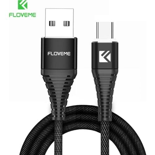 FLOVEME LED USB Type C Cable For Redmi Note 8 Pro 7 Mobile Phone USB C Type C Charger Cable Durable Cabo For Samsung S8 S10 S9