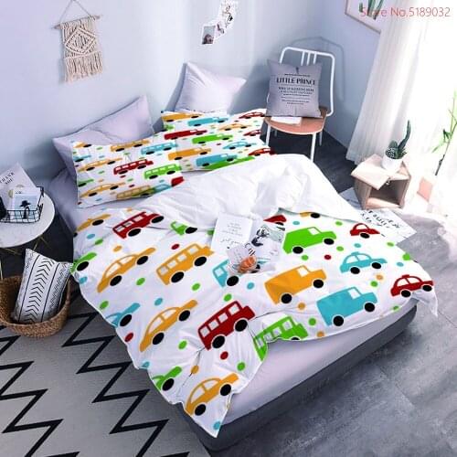Cars Bedding Sets Children Kids Bedroom Quilt Cover Bed Linen Sets Pillowcase Single Double Queen King Size Bed Comforter Cover