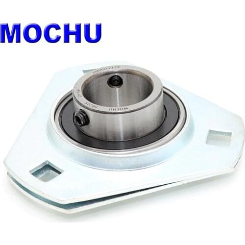 MOCHU SBPFT205 SBPFT205-14 SBPFT205-15 SBPFT205-16 Stamped Steel Housed Units Setscrew locking 3-Bolt flange housing