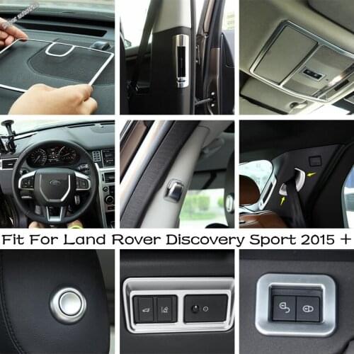 Lapetus Head Lights Lamp / Trunk Box Switch Button Cover Trim ABS Fit For Land Rover Discovery Sport 2015 2016 2017 2018 2019