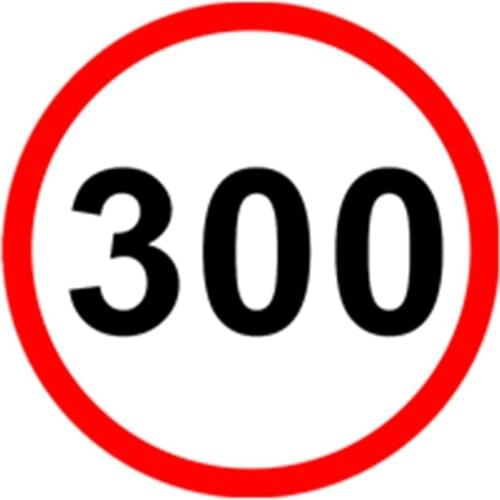 Hot Sell Personality Limited To 300mph Car Stickers Accessories Motorcycle Sunscreen Waterproof PVC 12cm *12cm