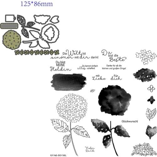 German word 2021 3D New spring Metal Cutting Dies and Scrapbooking For Paper Making Birthday Embossing Card Craft Stamps Set