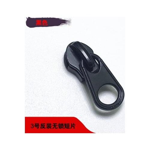 Free shipping 50pcs/lot 3# Nylon zipper slider head quilt cover pocket tent case bag reverse zipper slider with no auto lock