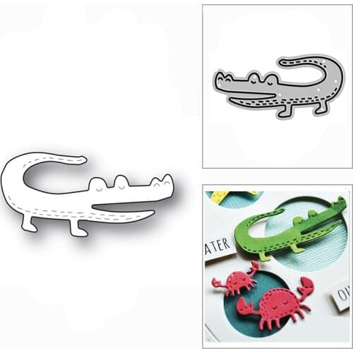 New Christmas Crocodile Animal Friend 2020 Metal Cutting Dies for DIY Scrapbooking Decorative Embossing and Card Making No Stamp