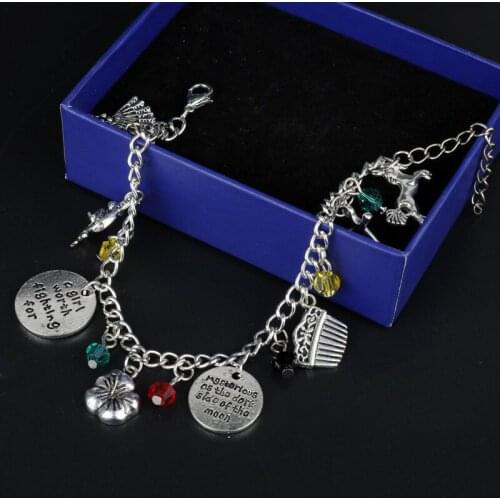 Movie Princess Charm Bracelets For Men Women Fashion Bangles Metal Alloy Wristband Jewelry Gifts
