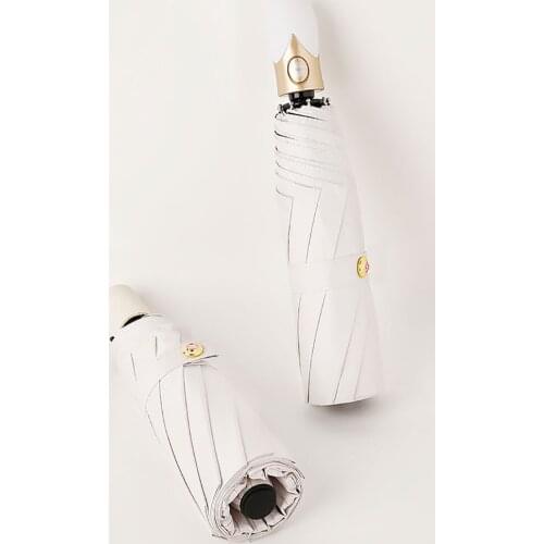 Portable Fully-automatic Three-folding Sun Protection Ultraviolet-proof Umbrella Windproof Waterproof Umbrella Parasol