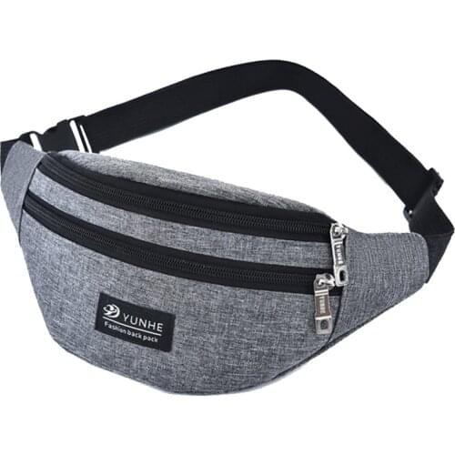 Unisex Waist Bags Womens Belt Bags Casual Travel Bum Bag Men Fanny Pack Fashion Male Belt Moblie Phone Zipper Pouch Packs