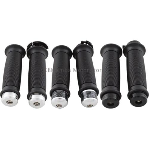 Retro Motor 7/8" 22mm Handlebar Hand Grip Throttle Handle Grip Bar End Cap For Honda Yamaha Suzuki Royal Cafe Racer Custom