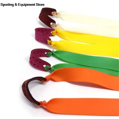 Outdoor Slingshot Rubber Band Natural Latex Yellow Catapult Flat Elastic Resilient Tube For Tactical Slingshot Hunting Accessory