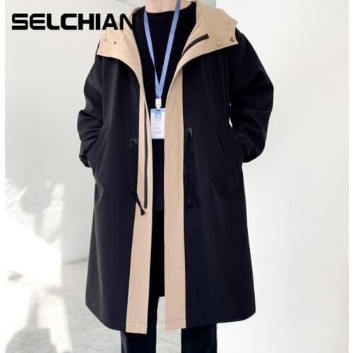 SELCHIAN Men's Trench Coats