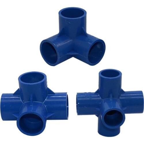 1Pc PVC Pipe Connectors Inner Diameter 32mm Three-way Four-way Five-way Home Garden Irrigation Water Tube DIY Fittings