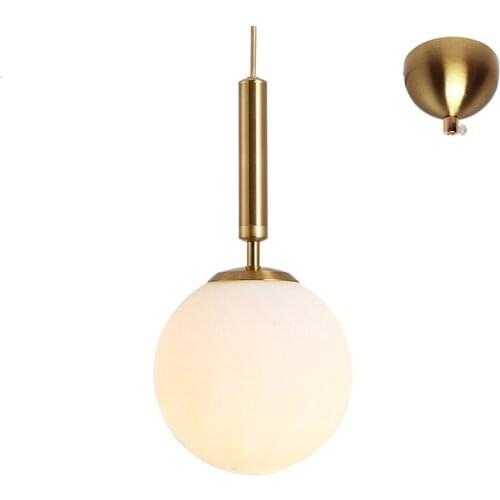 Modern Nordic Glass Ball Ins Pendant Lights Bedroom Living Room Dining Bar Dining Room Bedside Droplight Hanging Lamps Fixtures