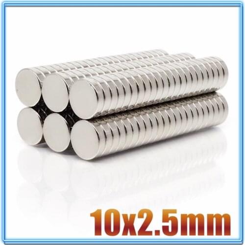 20/50/100pcs 10x2.5mm Super Powerful Strong Round NdFeB Neodymium Disc Magnets Dia10mm x 2.5mm N35 Rare Earth NdFeB Magnet