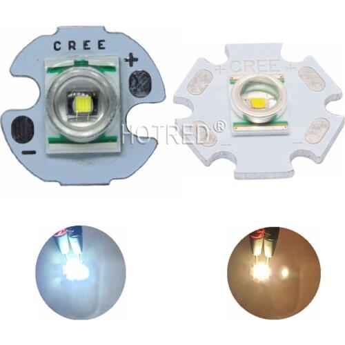 1PCS CREE XRE Q5 LED XLamp cree xr-e Q5 led Cold Neutral Warm White Yellow 3W LED Light Emitter mounted on 16mm/20mm PCB