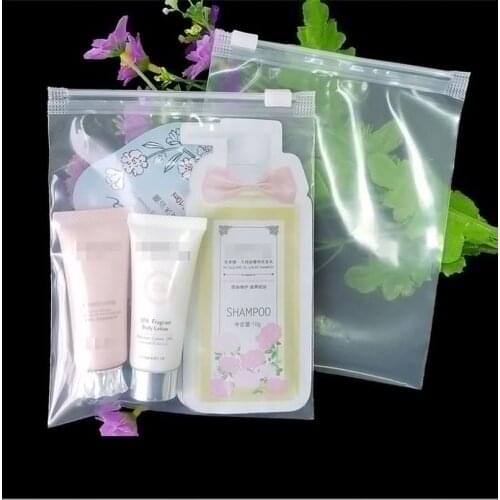 100pcs Travel PVC Ziplock Bag Zipper Storage Bag for Cosmetic/Underwear Sock Transparent Packaging Bag Storage Pouch